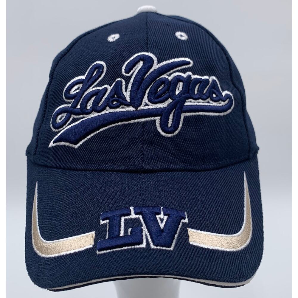 Las Vegas Adjustable Cap Blue Silver Hook and Loop Closure Lanza USA READ